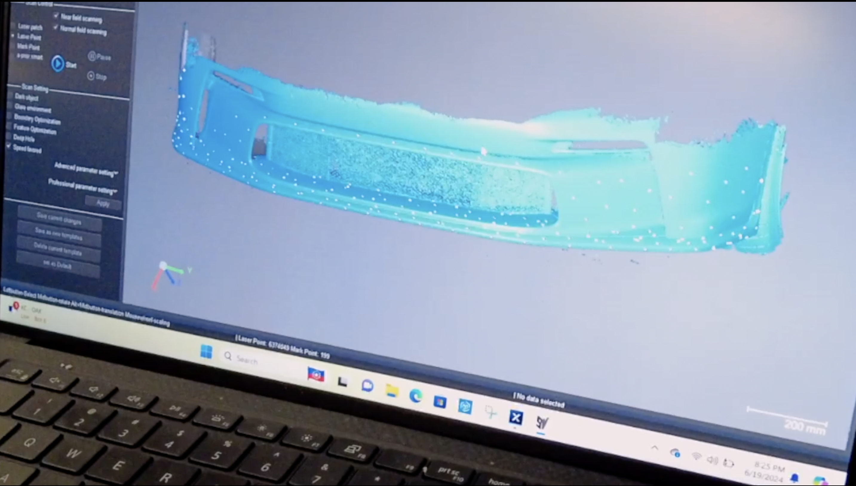 A 3D model of A Porsche's front end